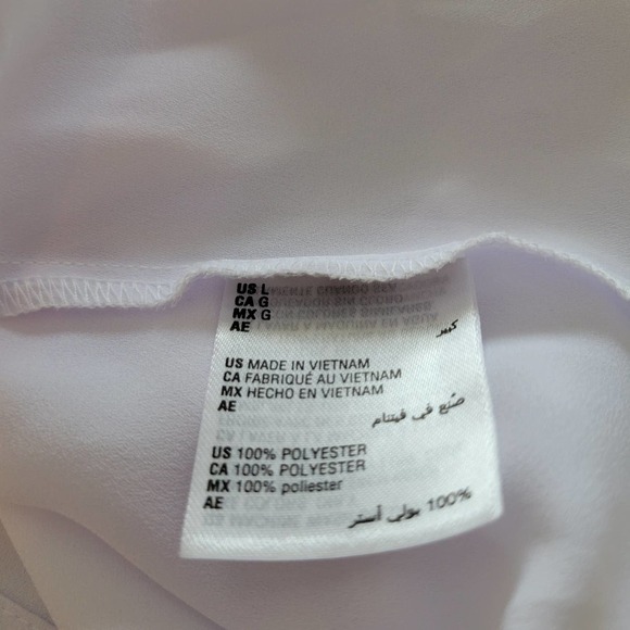 INC International Concepts Ruffle-Trim Empire Top White NWT $50 Size Large - Picture 11 of 11